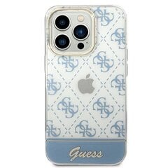 Guess GUHCP14LHG4MHB iPhone 14 Pro 6.1", синий/синий жесткий 4G Pattern Script цена и информация | Чехлы для телефонов | kaup24.ee