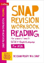 AQA GCSE 9-1 English Language Reading (Papers 1 & 2) Workbook: Ideal for Home Learning, 2022 and 2023 Exams hind ja info | Noortekirjandus | kaup24.ee