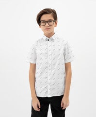 Белая рубашка с орнаментом "Наездник" для мальчиков «Gulliver» цена и информация | Рубашки для мальчиков | kaup24.ee