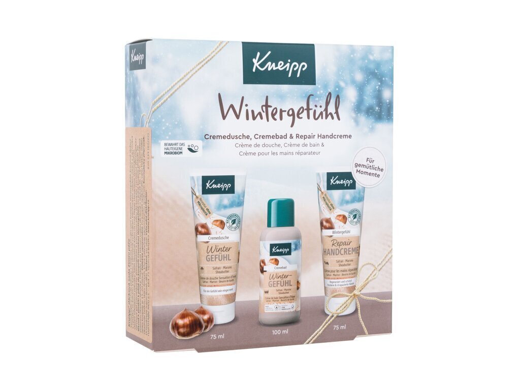 Kneipp Winter feeling kinkekomplekt: vannivaht, 100 ml + kätekreem, 75 ml + dušigeel, 75 ml hind ja info | Dušigeelid, õlid | kaup24.ee