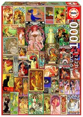 Pusle Educa Art Nouveau Poster Collage, 1000 tk hind ja info | Pusled | kaup24.ee