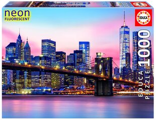 Pusle Educa Brooklyn Bridge Neon, 1000 tk hind ja info | Pusled | kaup24.ee