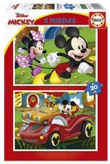 Пазлы Educa Mickey Mouse Fun House, 2x20 деталей цена и информация | Пазлы | kaup24.ee