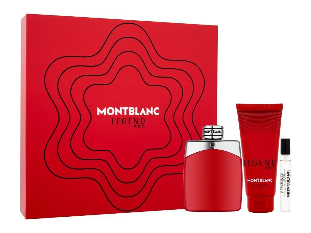 Kosmeetiline kinkekomplekt naistele Mont Blanc Legend Red: tualettvesi 100 ml + tualettvesi 7,5 ml + dušigeel 100 ml цена и информация | Naiste parfüümid | kaup24.ee