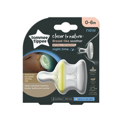 Силиконовые ортодонтические пустышки Tommee Tippee Closer to nature 0-6 м., 2 шт., 43348405 цена и информация | Пустышки | kaup24.ee