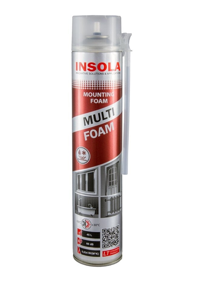Paigaldusvaaht INSOLA Multi Foam, 750 ml. hind ja info | Isolatsiooni- ja tihendus pakkematerjal | kaup24.ee