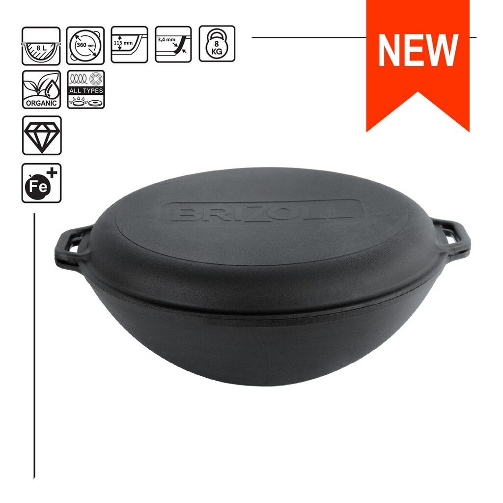 Malmist Pann Ø 36 cm WOK Lid-Pan hind ja info | Grillitarvikud ja grillnõud | kaup24.ee