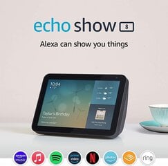 Amazon Echo show 8 Black цена и информация | Смарттехника и аксессуары | kaup24.ee