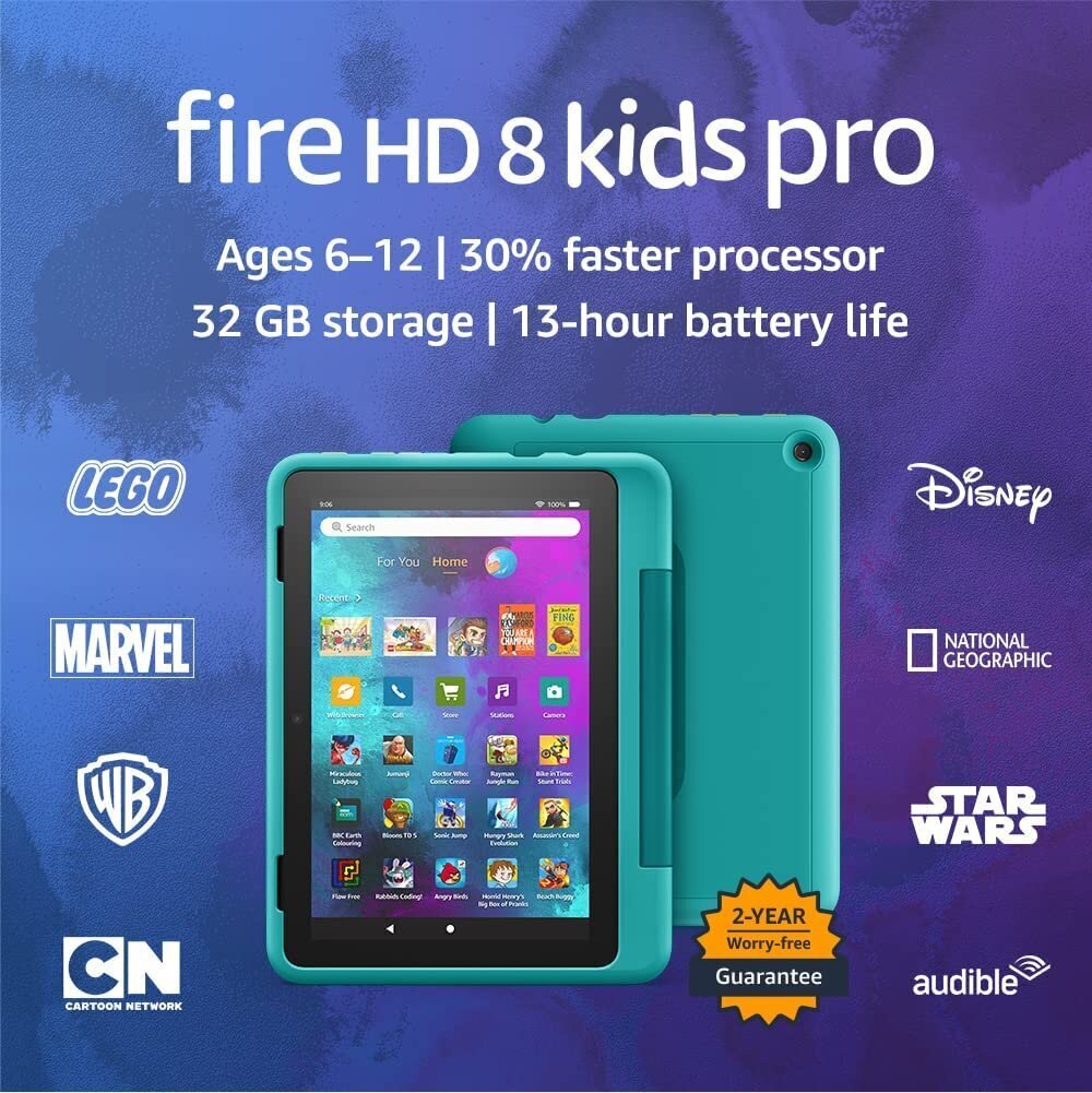 Amazon Fire HD 8 Kids Pro Hello Teal hind ja info | Tahvelarvutid | kaup24.ee
