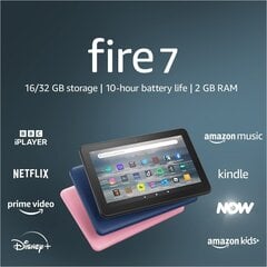 Планшет Amazon Fire 7 16ГБ 2022, черный  цена и информация | Tahvelarvutid | kaup24.ee