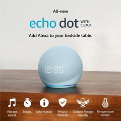 Аудиоколонка Echo dot 5 Watch, синий цена и информация | Аудио колонки | kaup24.ee