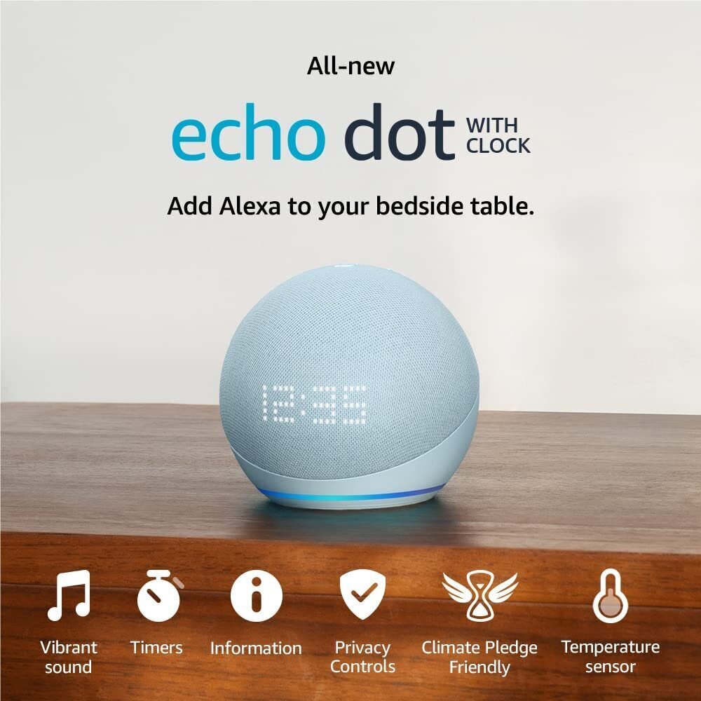 Echo dot 5 Watch Blue hind ja info | Kõlarid | kaup24.ee