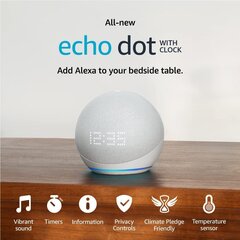 Аудиоколонка Echo dot 5 Watch, белый цена и информация | Amazon Компьютерная техника | kaup24.ee