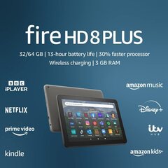 Tahvelarvuti Fire HD 8+ plus 32gb Black hind ja info | Tahvelarvutid | kaup24.ee