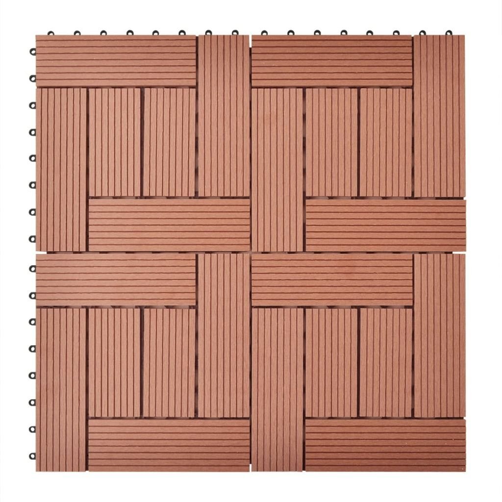 Pruunid terrassiplaadid 11 tk WPC 30 x 30 cm hind ja info | Terrassipõrandad | kaup24.ee