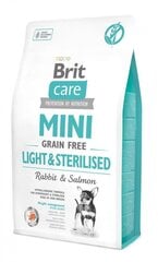 Brit Care Mini Light & Sterilised полноценный корм для собак 2кг цена и информация | Сухой корм для собак | kaup24.ee