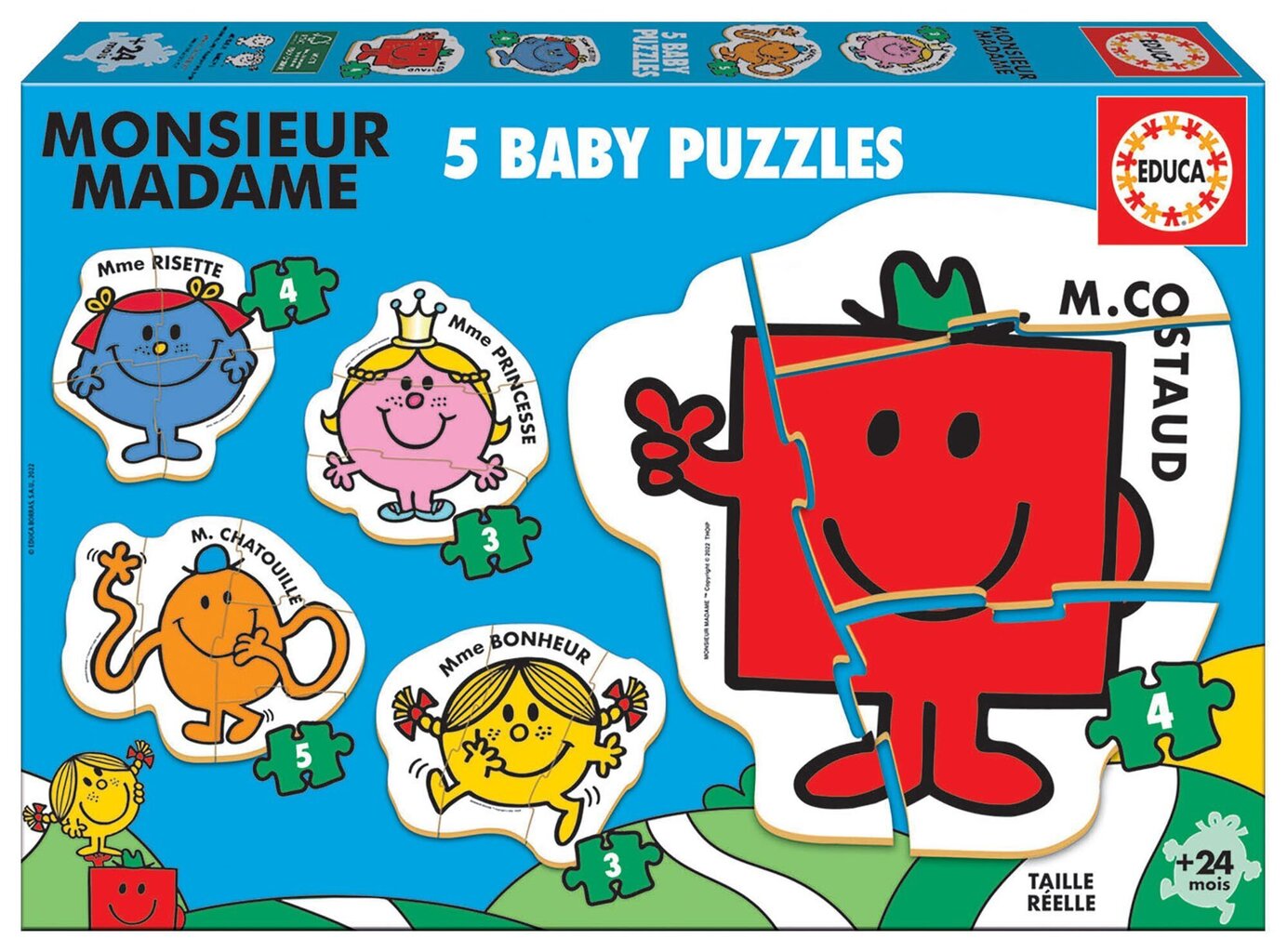 Pusle Educa Monsieur Madame, 5 tk. hind ja info | Imikute mänguasjad | kaup24.ee