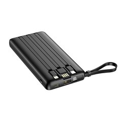 Power Bank Veger C10 - 10000mAh (MicroUSB + Type C + Lightning 8-pin) черный (W1116) цена и информация | Зарядные устройства Power bank | kaup24.ee