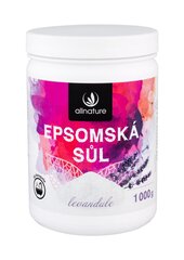 Allnature Epsom sool lavendliga, 1000 g цена и информация | Масла, гели для душа | kaup24.ee