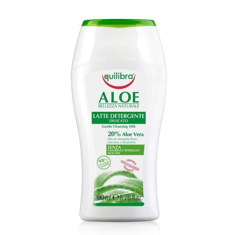 Puhastav ja niisutav piim näole Equilibra Aloe Gentle Cleansing Milk, 200 ml цена и информация | Näopuhastusvahendid | kaup24.ee