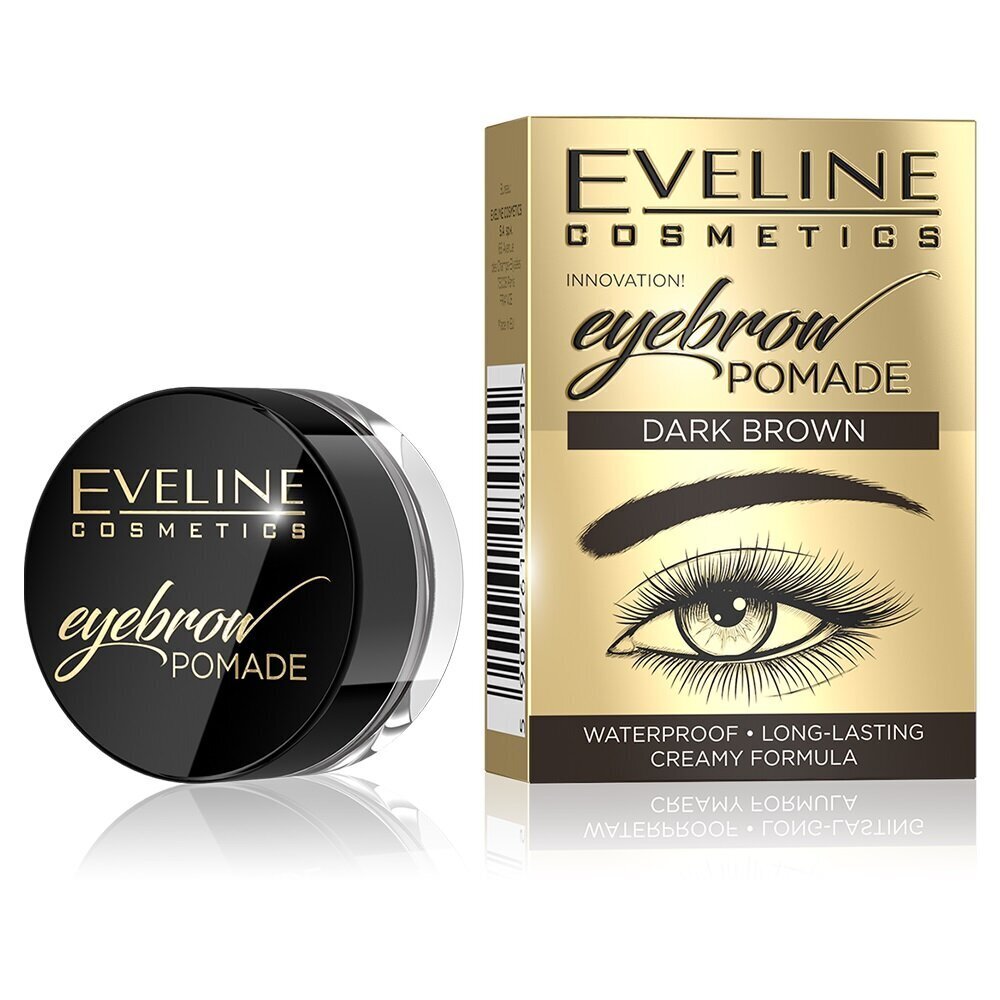 Kulmude pumat Eveline Cosmetics Eyebrow Pomade, tumepruun, 4 g hind ja info | Kulmuvärvid, -pliiatsid | kaup24.ee