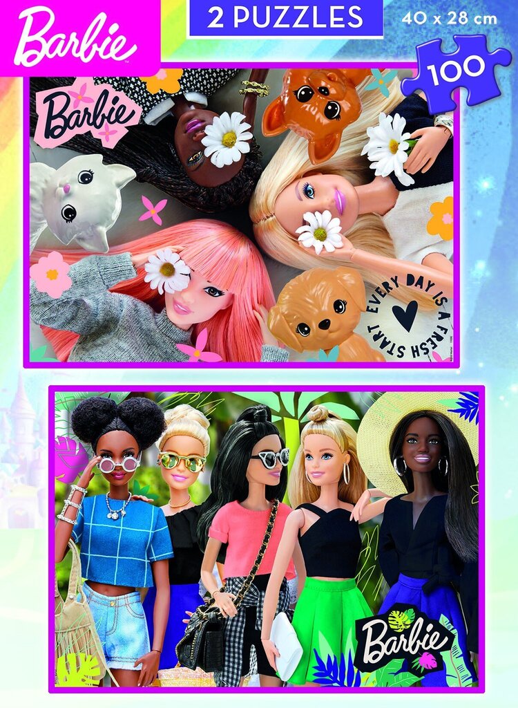 Puslekomplekt lastele Educa Barbie, 2x100 tk hind ja info | Pusled | kaup24.ee