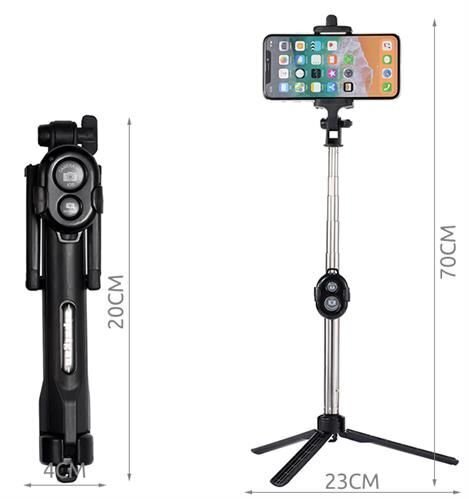 Selfiepulk universaalne, statiiviga 3in1 цена и информация | Selfie sticks | kaup24.ee