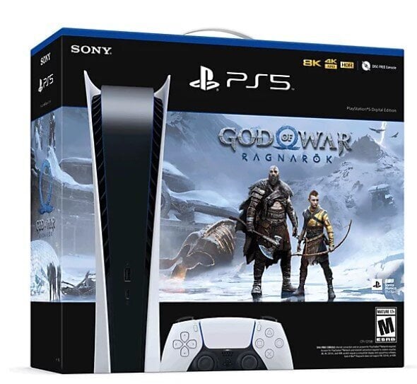 Sony Playstation 5 Digital Edition + God of War: Ragnarök цена и информация | Mängukonsoolid | kaup24.ee