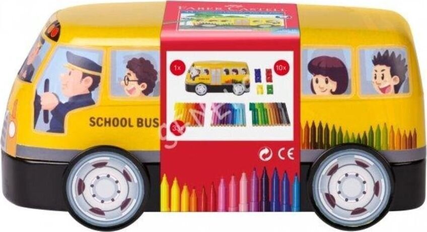 Viltpliiatsid Faber-Castell 33-värvi koolibuss цена и информация | Kirjatarbed | kaup24.ee