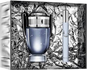 Meeste kompelekt Paco Rabanne Invictus Eau De Toilette Spray 100ml Set 2 Pieces hind ja info | Meeste parfüümid | kaup24.ee