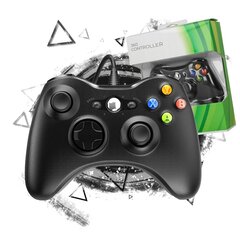 Vibratsiooniga mängupult Xbox 360, must juhtmega hind ja info | Mängukonsoolid | kaup24.ee