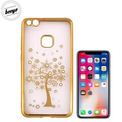 Beeyo Glamour Series Diamond Tree TPU Clear super thin Back cover case for Apple iPhone X / iPhone 10 / iPhone XS with Gold fram hind ja info | Telefoni kaaned, ümbrised | kaup24.ee