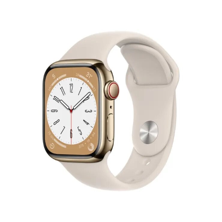 Apple Watch Series 8 45mm GPS + Cellular Stainless Steel (Uuendatud, seisukord nagu uus) цена и информация | Nutikellad (smartwatch) | kaup24.ee