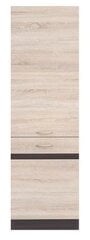 Кухонный шкаф Junona Line 50/195, левый, сонома / венге цена и информация | Black Red White Кухонная мебель | kaup24.ee