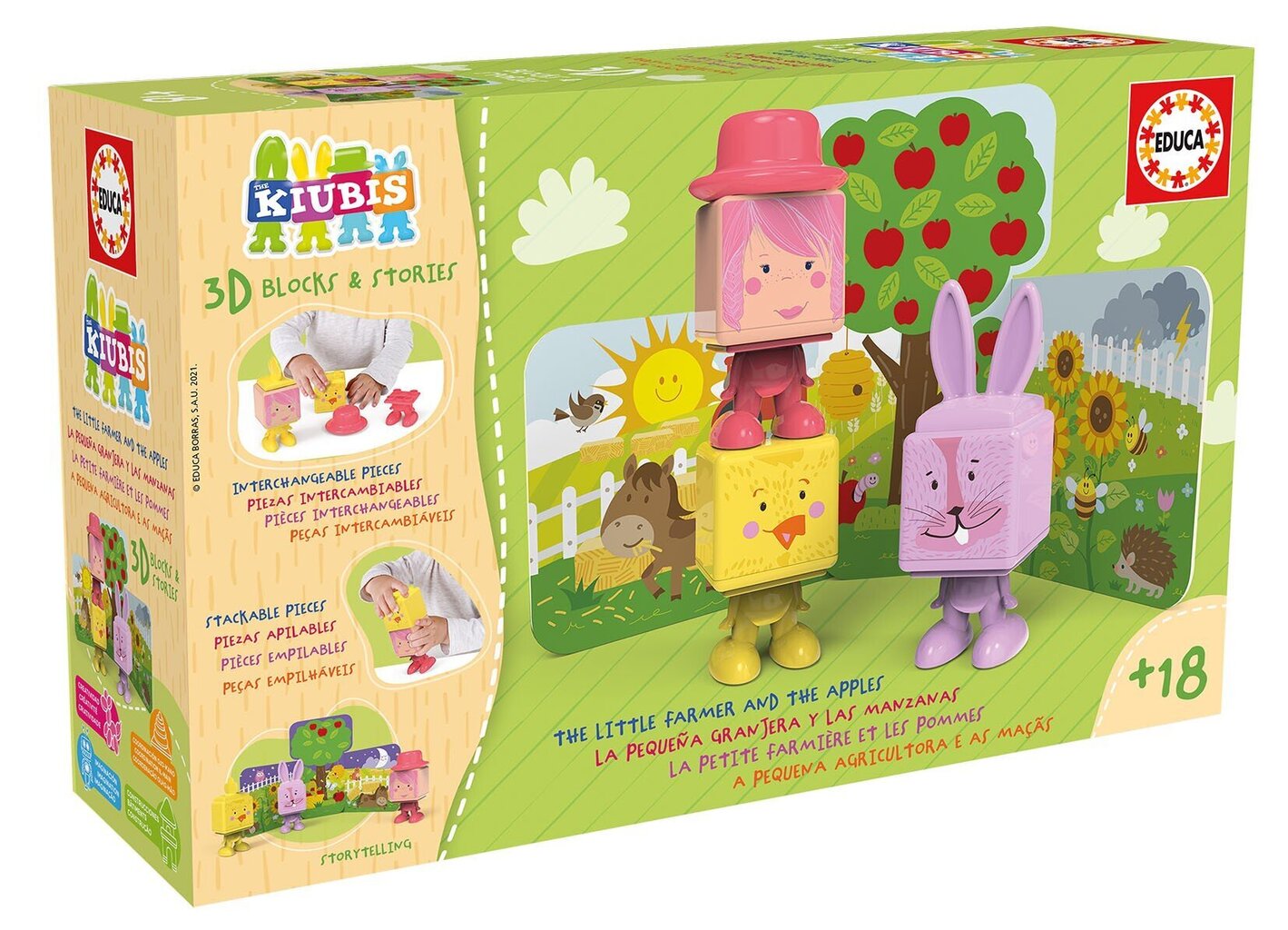 Loominguline mäng väikelastele Educa 3D The Little Farmer and The Apples hind ja info | Arendavad mänguasjad | kaup24.ee