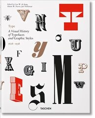 Type. A Visual History of Typefaces & Graphic Styles: A Visual History of Typefaces & Graphic Styles Multilingual edition hind ja info | Kunstiraamatud | kaup24.ee