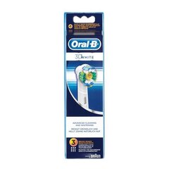 Elektrilise hambaharja otsikud Oral-B 3D White, 3 tk цена и информация | Насадки для электрических зубных щеток | kaup24.ee