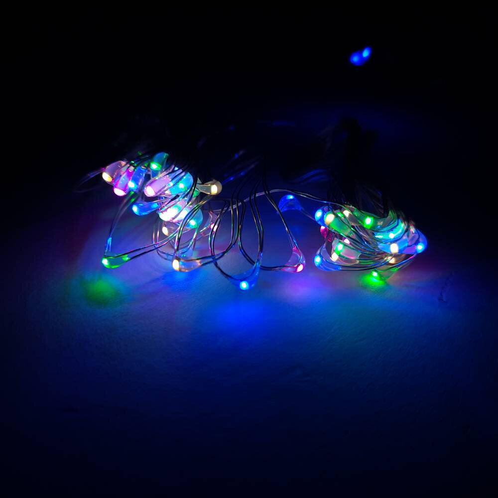 LED valguskett traadil, 100 LED, 10 m, Erinevad värvid hind ja info | Jõulutuled | kaup24.ee