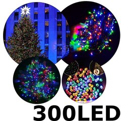 Гирлянда из 300 светодиодов C517, Многоцветная (Flash), 22 м цена и информация | Гирлянды | kaup24.ee