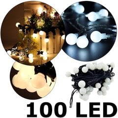 100 SPC25 LED valguskett pallidega, külmvalge, soe valge, 10 m цена и информация | Гирлянды | kaup24.ee