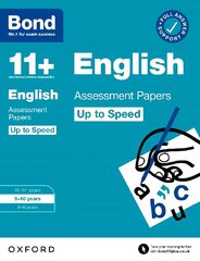 Bond 11plus: Bond 11plus English Up to Speed Assessment Papers with Answer Support 9-10 Years 1 hind ja info | Noortekirjandus | kaup24.ee