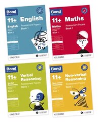 Bond 11plus English, Maths, Verbal Reasoning, Non Verbal Reasoning: Assessment Papers: 9-10 Yrs Bundle hind ja info | Noortekirjandus | kaup24.ee