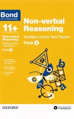 Bond 11plus: Non-verbal Reasoning: Multiple-choice Test Papers: Pack 2, Pack 2 цена и информация | Книги для подростков и молодежи | kaup24.ee