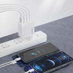 Dudao A5H, f3x USB / 1x USB Type C 20 W, PD, QC 3.0 белый цена и информация | Зарядные устройства для телефонов | kaup24.ee