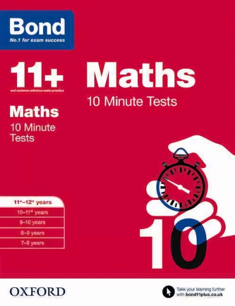 Bond 11plus: Maths: 10 Minute Tests: 11plus-12plus years цена и информация | Noortekirjandus | kaup24.ee