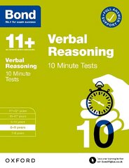 Bond 11plus: Bond 11plus Verbal Reasoning 10 Minute Tests with Answer Support 8-9 years 1 hind ja info | Noortekirjandus | kaup24.ee