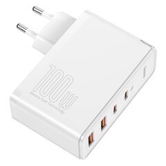 Baseus GaN2 Pro, 100 W USB / USB Type C Quick Charge 4+ Power Delivery белый (CCGAN2P-L02) цена и информация | Зарядные устройства для телефонов | kaup24.ee