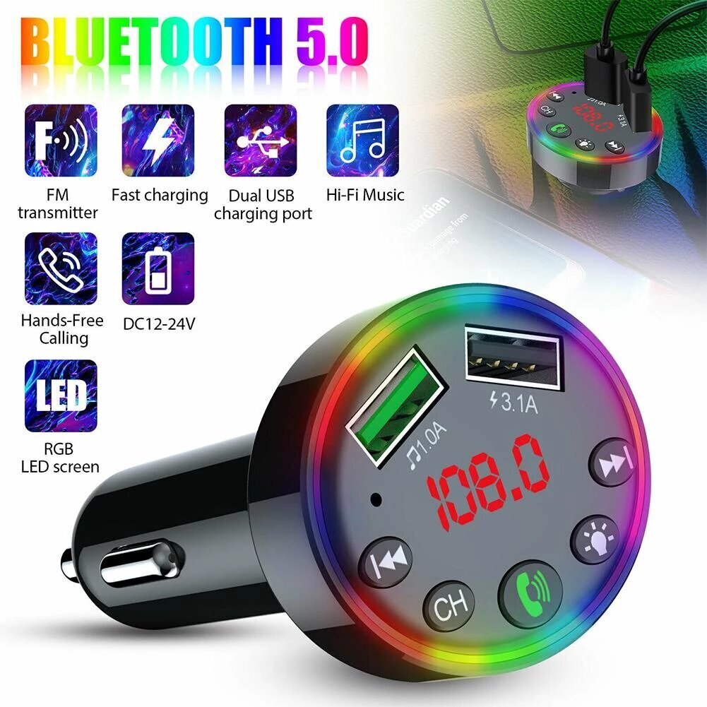 Bluetooth FM-modulaator autole, F9 hind ja info | FM modulaatorid, FM trasmitterid | kaup24.ee