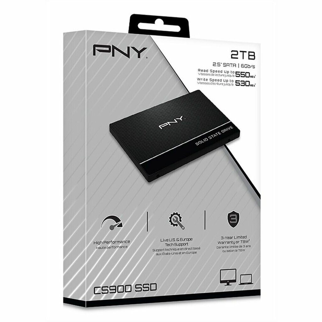 PNY CS900, 2TB, 2.5" hind ja info | Sisemised kõvakettad (HDD, SSD, Hybrid) | kaup24.ee