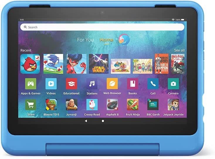 Tahvelarvuti Amazon Fire HD 8 32GB Kids Pro 2022, cyber blue цена и информация | Tahvelarvutid | kaup24.ee